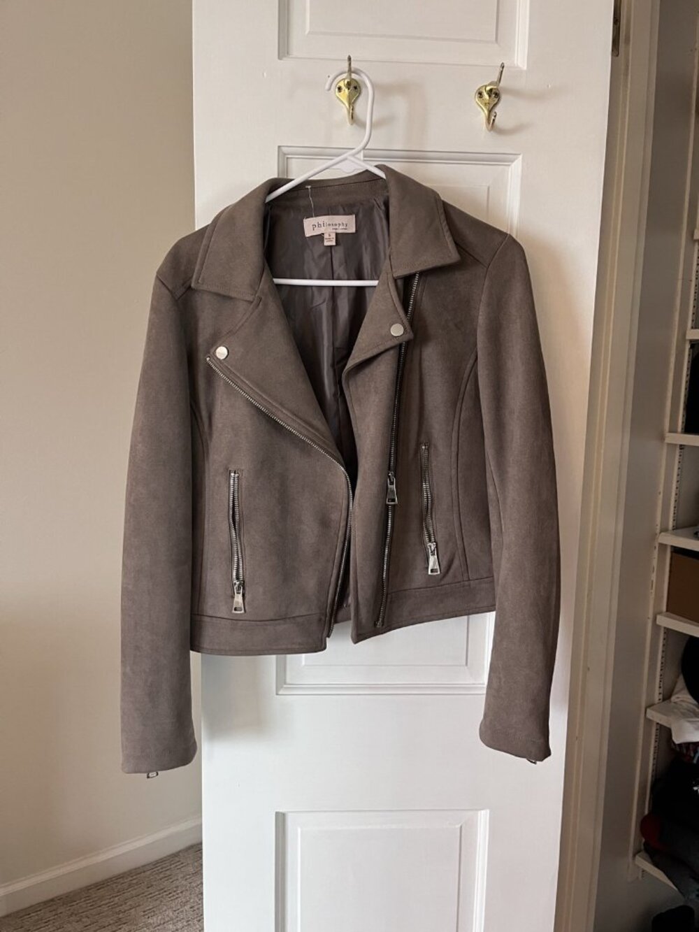 Philosophy Faux Suede Moto Jacket